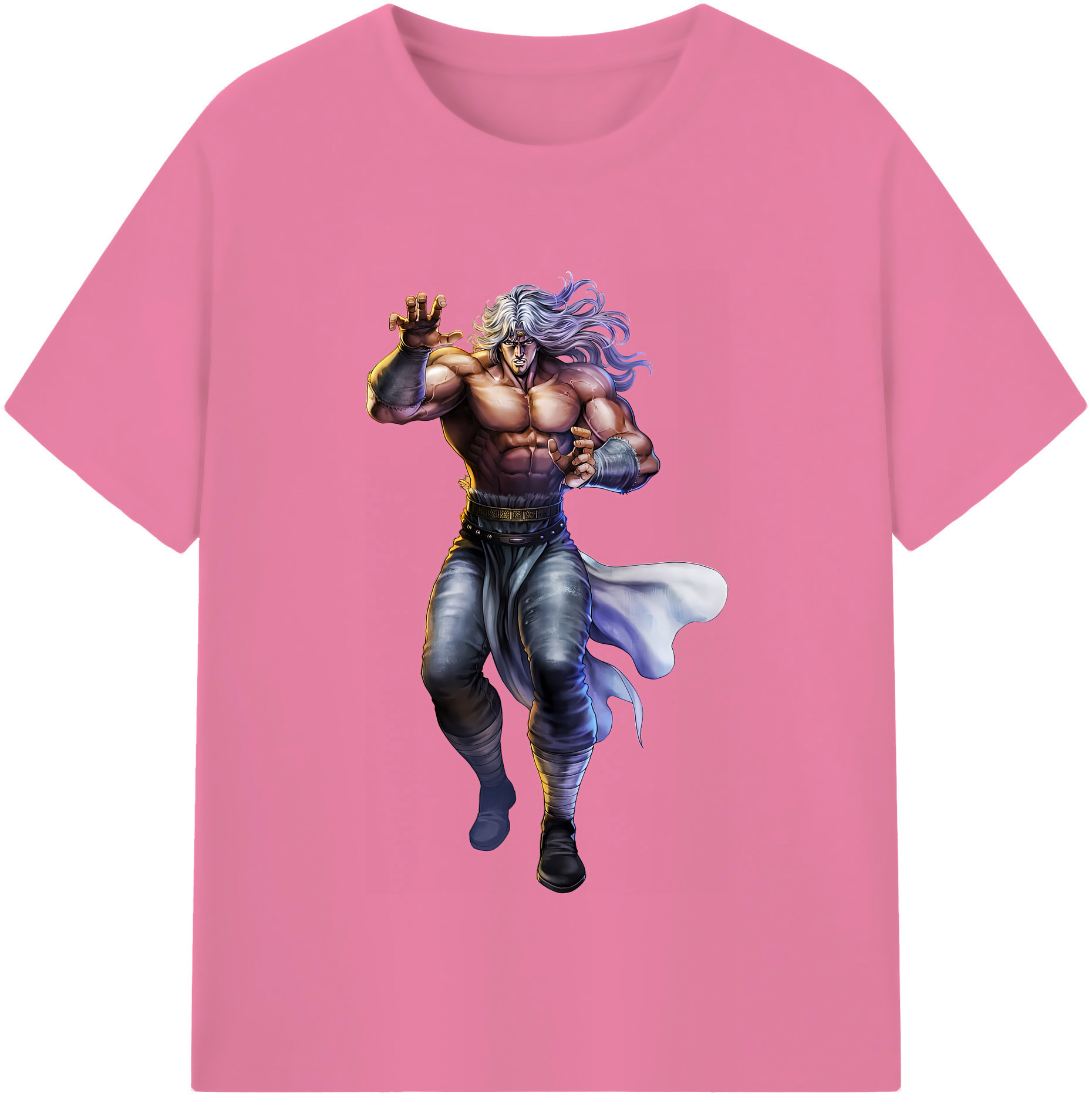 （画像用） 北斗の拳 Fist of the North Star 綿100％半袖Tシャツ（フロントプリント）